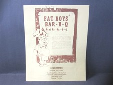 Vintage 1980's Fat Boys Bar-B-Q Restaurant Menu - Cocoa, Florida picture