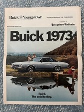 FREE SHIP Buick 1973 Newspaper Supplement to Youngstown Vindicator Automobilia picture
