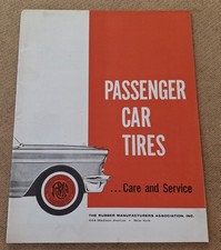 Vintage 1957 PASSENGER CAR TIRES Booklet Rubber Manufacturers Association picture