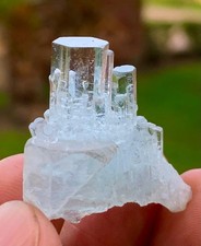 40 CT Transparent Aquamarine Crystal Cluster Natural Specimen from Nagar Pakista picture