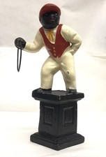 Vintage Cast Iron Hitching Post Horse Jockey