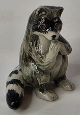 Raccoon Sitting With Paws Up Klima Miniature Porcelain Animal picture