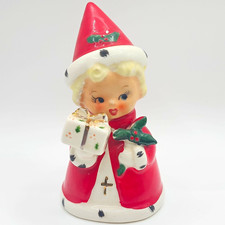 RARE Vtg Metasco Christmas Girl With Gift picture