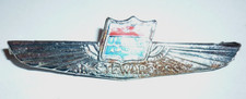 Vintage United Air Lines Jr. Stewardess Wing Pin Kinney Prov RI Aviation Badge picture