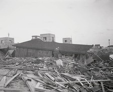 Typical scene of ruin along West Hampton waterfront hardest hit on- Old Photo picture