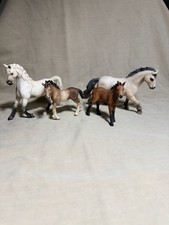 Schleich Lot Of 4 Horse And Foal Toy Figures Used Good picture
