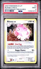 PSA 9 BLISSEY 5/123 | DP Mysterious Treasures Holo Pokemon Card picture
