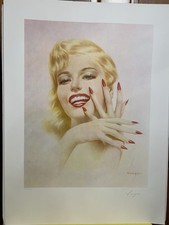 ALBERTO VARGAS 1979 ~ MARILYN~ LITHOGRAPH COA # I 95/ 500 SIGNED PROXY AUTHENTIC picture