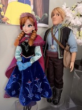 Disney Store Limited Edition Snow Gear Anna And Kristoff Frozen Doll 17” Lot picture