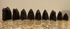 Antique Vintage Lot of 9 Small Sad Irons picture