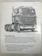 1986 MACK TRUCK EO-K/2 Mystik JT-8 Super Heavy Duty Motor Oil Cummins Engine Ad picture