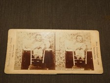 VINTAGE STEREOVIEW STEREOSCOPE CARD FUNNY I'SE JUST BEEN WASHED picture