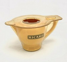 NOS MCM Vintage RICARD Yellow Ceramic Pastis French Liquor Advertising Pitcher picture