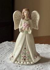 Lenox Heavenly Hearts Angel Porcelain Figurine Roses Hearts Bride Wedding picture