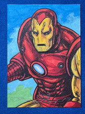 2026 Topps Chrome Marvel 1/1 Sketch IRON MAN Ariel Mamani Auto picture