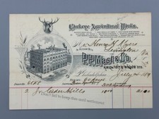 1889 BUCKEYE Agricultural Works PP Mast FARM ADVERTISING Recept WINDMILL on ROOF picture