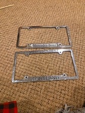 Pair Of Mercedes Benz Of Portland (Oregon) Chrome License Plate Frames picture