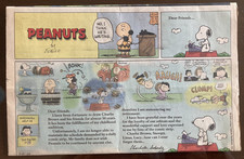 Last Peanuts Comic Strip Charles Schultz Goodbye 2/ 13/2000 LA Times Section picture