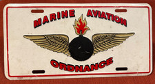 RARE VINTAGE MARINE AVIATION ORDNANCE Booster METAL License Plate Tag picture