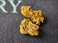 Folsom California Gold Nugget Pair 1.562g | Natural Gold Collector Gift Set picture