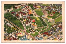 VTG Aerial View, University of Cincinnati, Cincinnati, Ohio Postcard picture