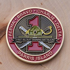 1st Recruit Training Battalion Parris Island Challenge Coin picture