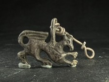 ANCIENT MEDIEVAL VIKING RUS SILVER GRIFFIN PENDANT AMULET CIRCA 1000-1300 AD picture