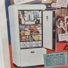 1937 Westinghouse Refrigerator Advertisement Single Door Vintage Kitchen picture