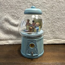 Vintage Enesco Marching Song Gumball Music Box Light Blue Works Great picture