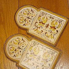 Highmount Set of 2 Alcohol Proof Floral Multicolor Novelty Serving Trays picture