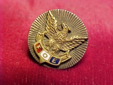 Antique 10K Solid Yellow Gold FOE SB Pin Fraternal Order Eagles .8 Gram No Scrap picture