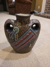 VTG Rare Southwest Pueblo Native American Style Jug Vase Home Collection 9” picture
