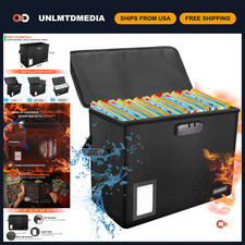 Fireproof Comic Book Storage Box with Lock - Secure Organizer for Collectibles picture