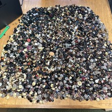 Huge Vintage Buttons Lot Multi Colors Mix Shapes Sizes Everything 24 Lbs picture