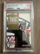 1992-93 Skybox Draft Pick Shaquille O'Neil RC PSA 9 #DP1 Magic HOF picture
