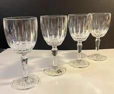 Mikasa Old Dublin Cut Crystal Stemmed Wine Glasses 10 oz Clear Set of 4 picture