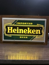 Working Vintage 70’s-80’s Heineken Lighted Beer Sign All Original picture