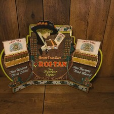 Vintage El Roi Tan Cigar Store Display Triptych Cardboard Sign Antique Tobacco picture