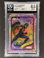 BGS 8.5 2025 Topps Chrome Marvel Miles Morales Rose Gold Mini Diamonds /40 #176 picture