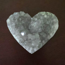 Heart-Shaped Amethyst Crystal Specimen, Approx. 3.04 x 2.66 in & 7.7oz picture