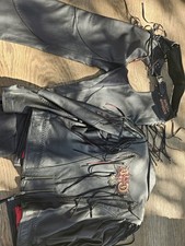 Harley Davidson Women's Leather Biker Road Jacket Sz XL W Matching Chaps Lg.   picture