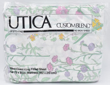 Vintage J.P. Stevens Utica west coast King (Cal King) Fitted sheet 72x84 picture