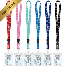 6 Pack Cruise Lanyards with Waterproof ID Card Badge Holders Royal Caribbean Set picture