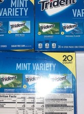 LOT X 3 Trident Mint Variety 20 Plus Count fast Shipping Guarantee 👍 picture