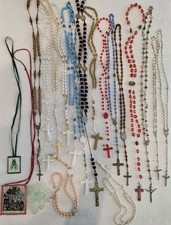 rosary beads catholic Vintage To Modern Bulk Lot picture