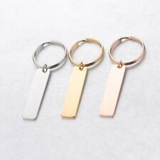 Stainless Steel Custom Letter Name Key Chain Personalized Engraved Keyring Gift picture