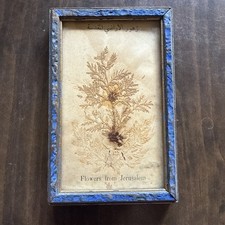 Antique/ Vintage Souvenir From the Holy Land 1900s “Flowers of Jerusalem” picture