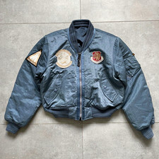 Vintage Alpha Industries MA-1 Blue Flight Jacket Air Force picture
