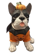 Halloween Boston Terrier/Frenchie Humane Society Resin Statue Figurine Pumpkin picture
