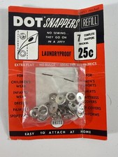 Vintage 1954 Dritz Dot Snappers Nickel Refill Sewing Card 7 Fasteners Art 651 picture
